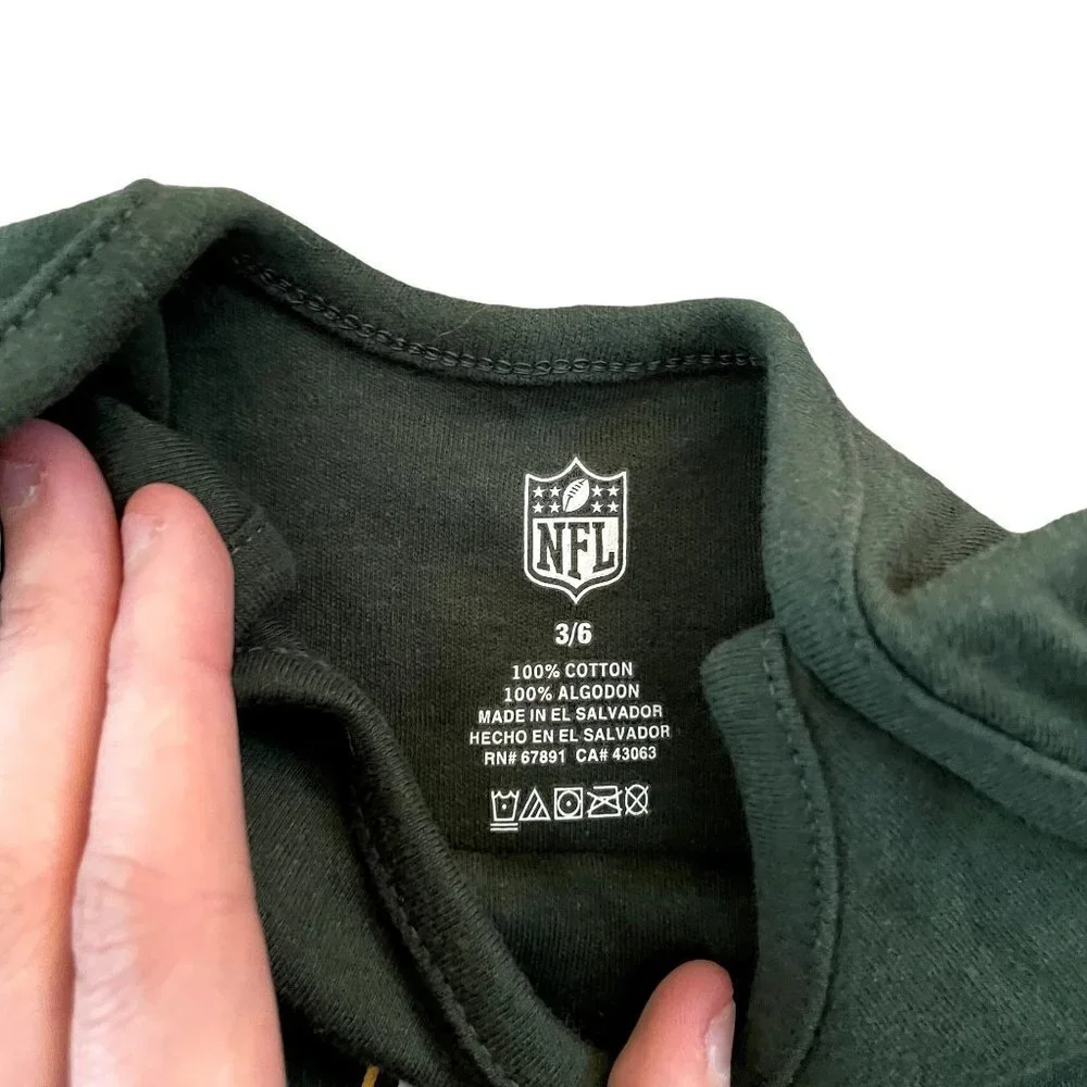NWT NFL baby onesie my first packers tee greenbay NFL cotton green gold